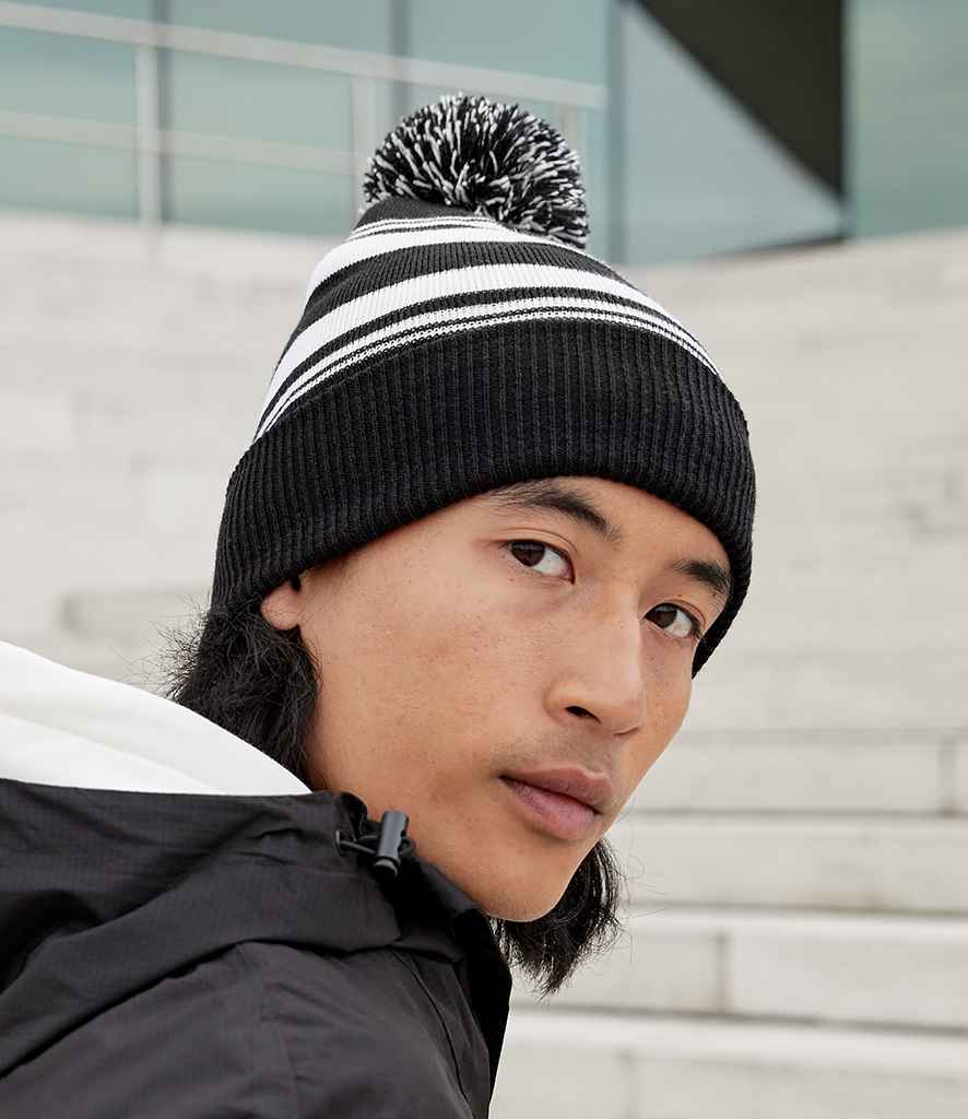 Beechfield Striped Fan Beanie - PenCarrie